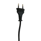 Fiche électrique noire 2 broches pour lampe arqué métal noir H185 cm