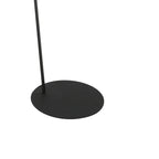 Base de lampe de sol en métal noir mat et tige cylindrique élancée
