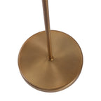 Base de lampe ronde en laiton brossé avec poteau central pour lampadaire élégant