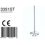 Ampoule LED dans un lampadaire en métal argenté avec bras orientable et variateur