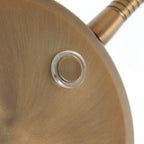 Base de lampe en bronze avec anneau en plastique transparent, tête orientable dimmable