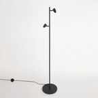 Lampadaire métal noir H160 cm avec abat-jour cannage naturel ajouré