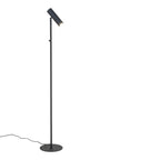 Lampe sur pied orientable métal noir mat H150 cm minimaliste