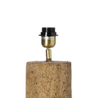 Base de lampe en liège avec douille métal laiton et haut fileté noir