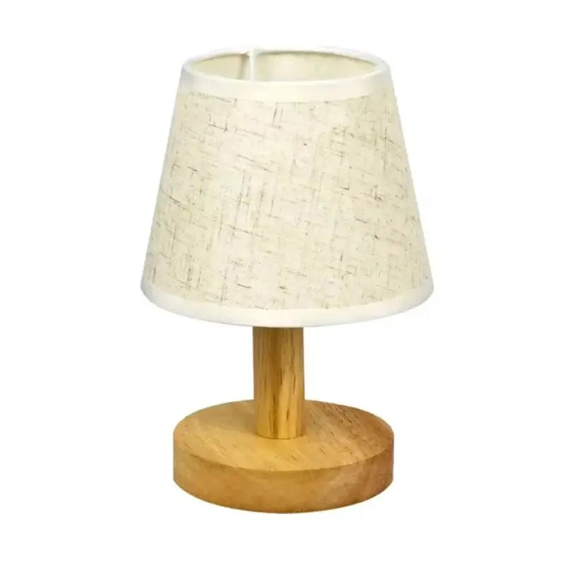 Lampe avec pied en bois