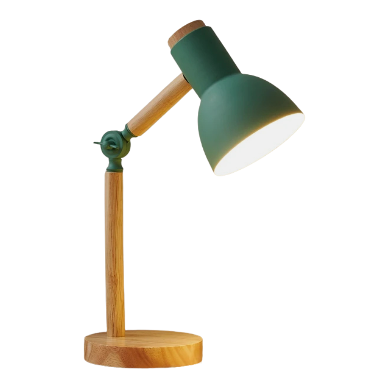 Lampe en bois articulée