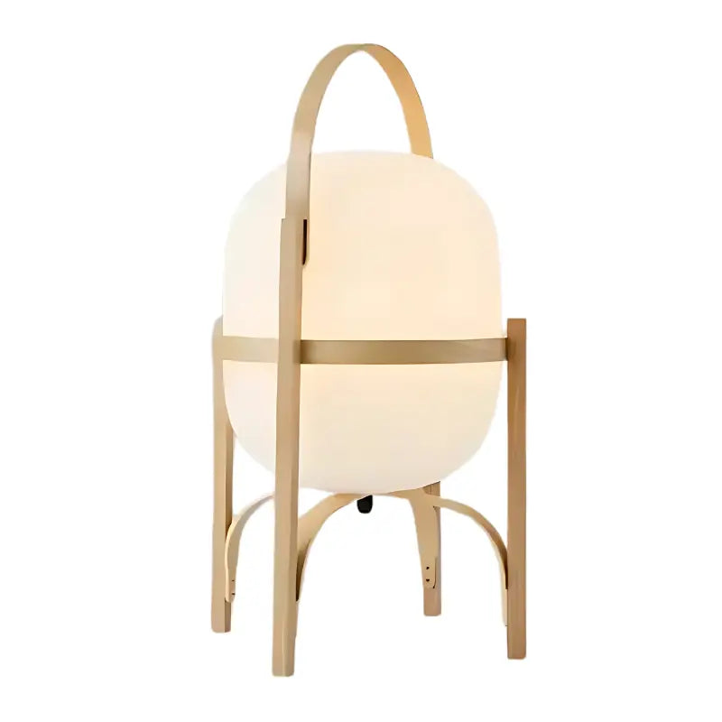 Lampe à pied en bois