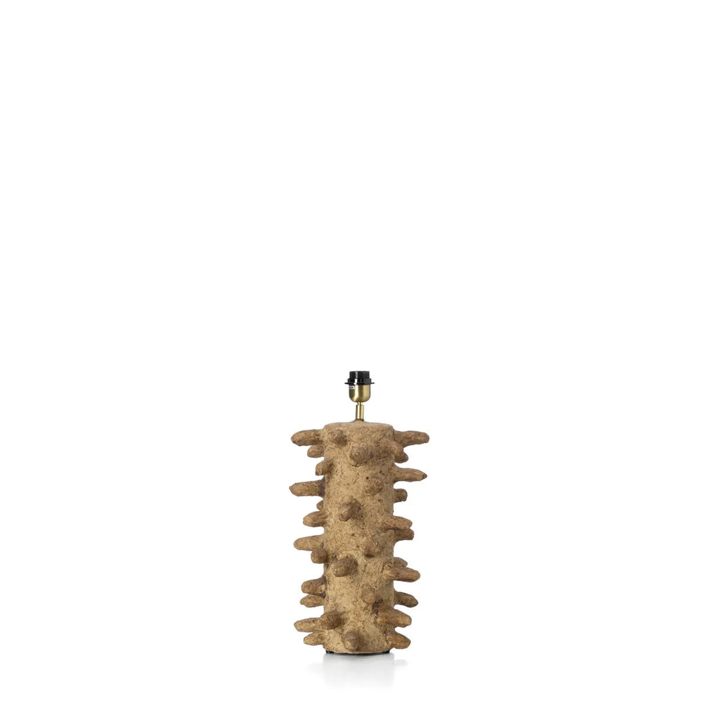 Lampe de table organique beige en céramique texturée picots, H41 cm