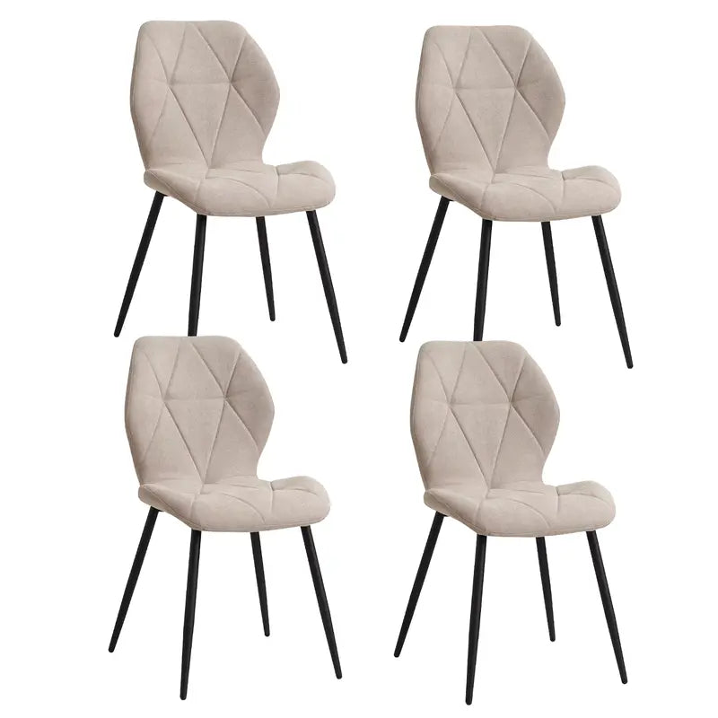 Lot de 4 chaises rembourrées en tissu