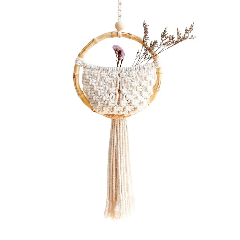 Macramé rond mural