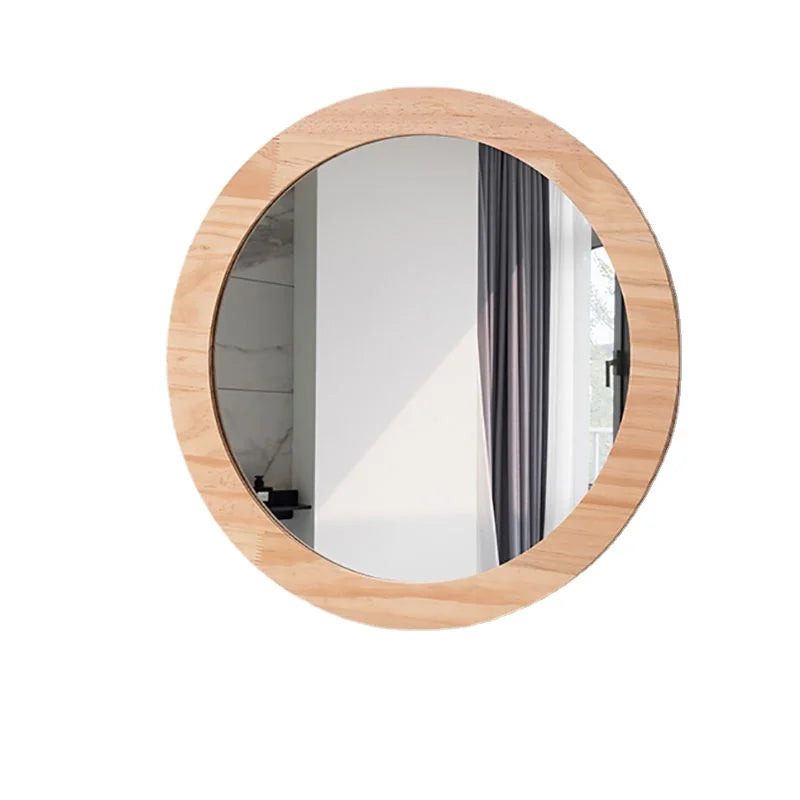 Miroir bois rond salle de bain