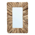Miroir rectangulaire en bois flotté naturel 60x41 cm avec cadre en driftwood clair