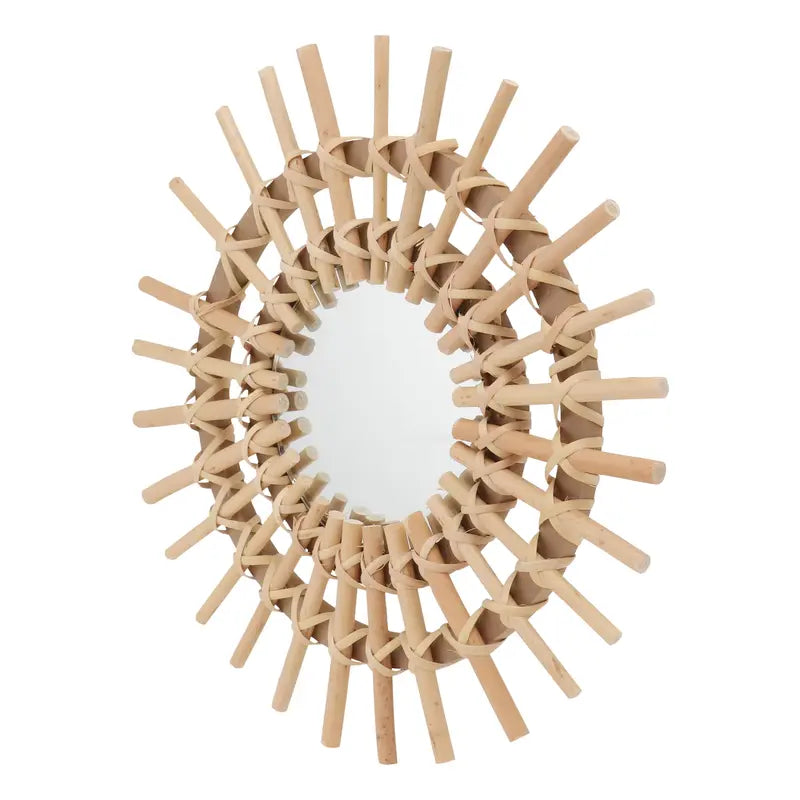 Miroir rotin chambre