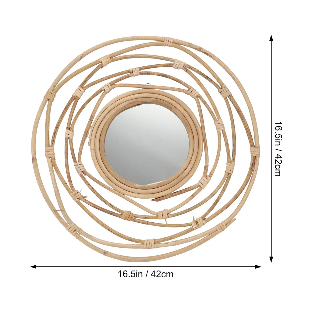 Les dimensions du miroir rotin grand format