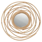 Le miroir rotin grand format