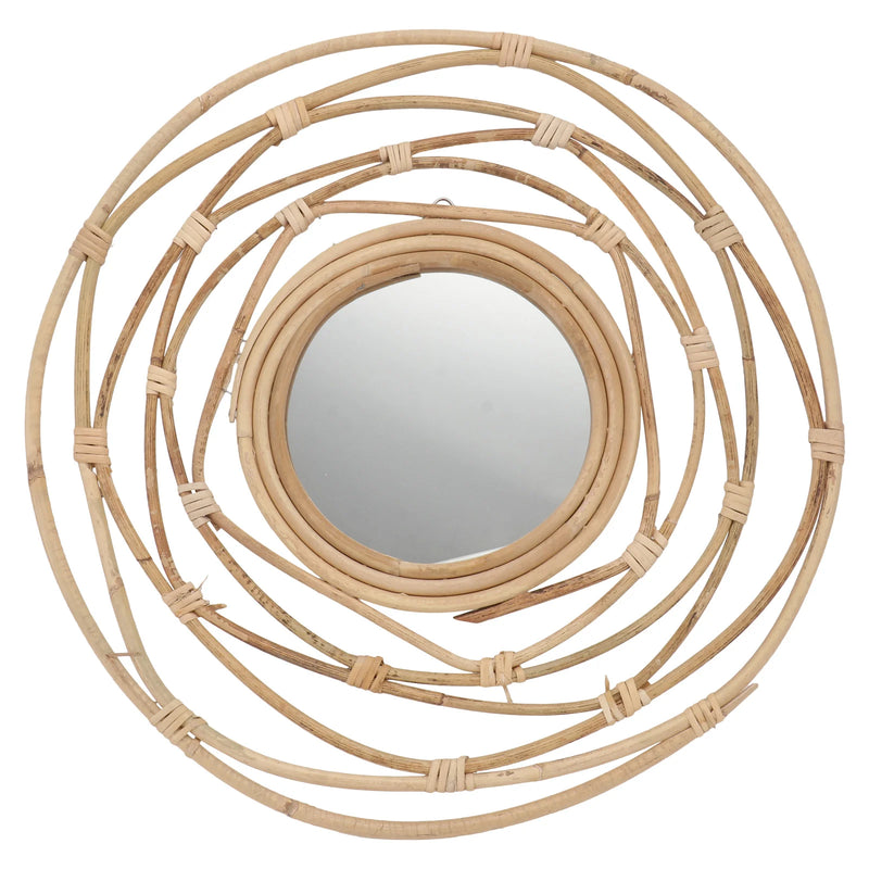 Miroir rotin grand format