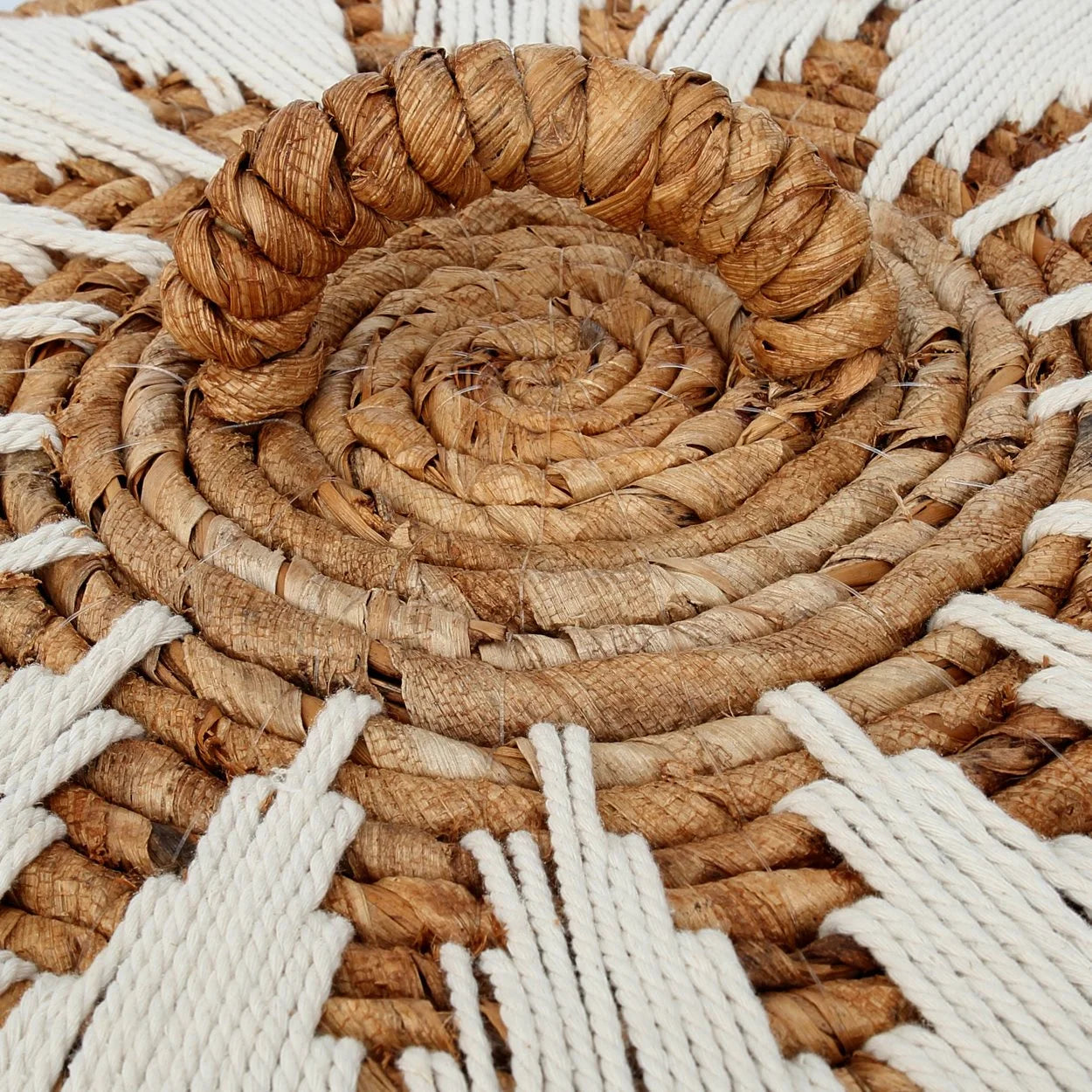 Panier à linge en feuille de bananier avec couvercle