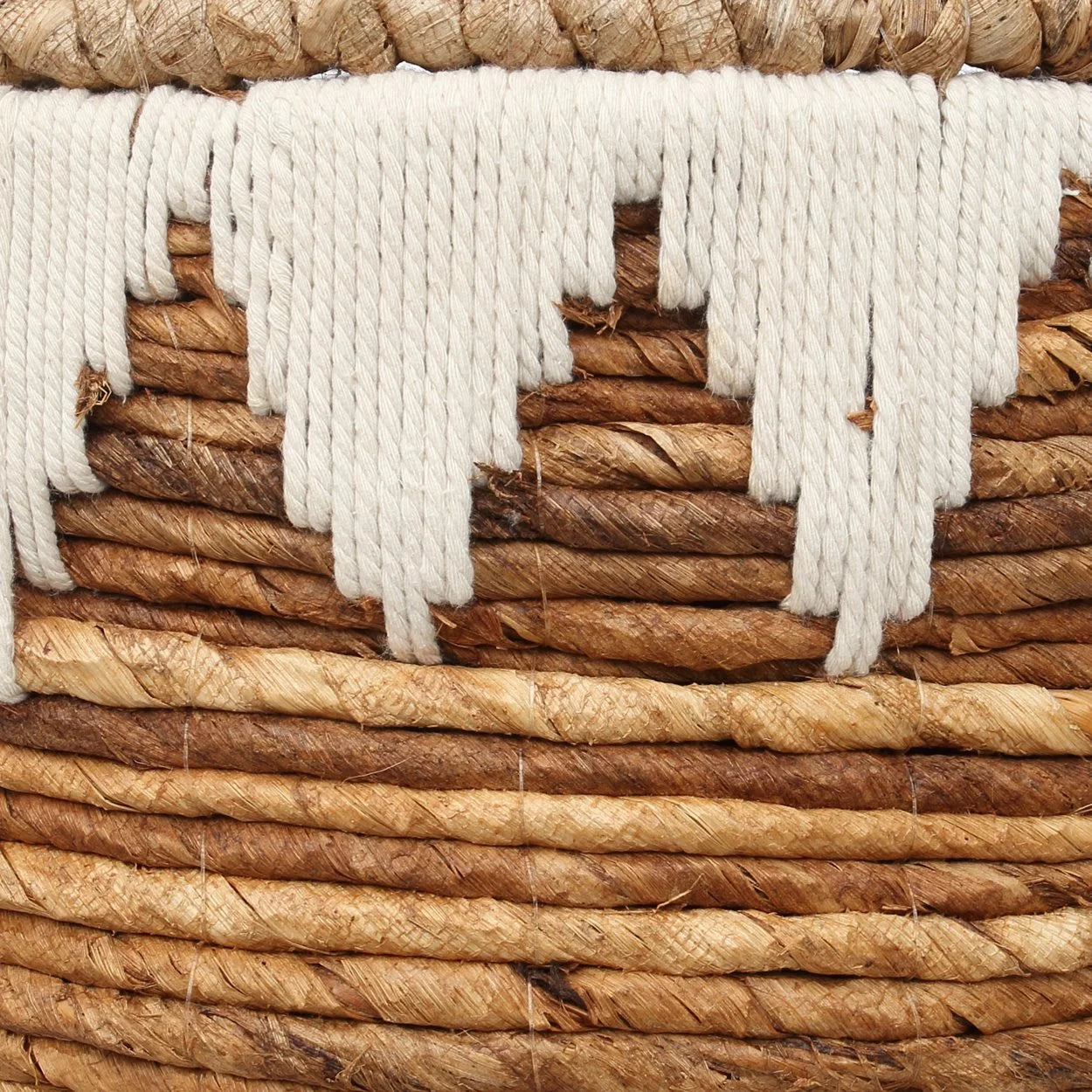 Panier à linge en feuille de bananier avec couvercle