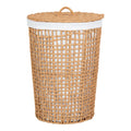 Panier à linge en papier beige et blanc ø42x56 cm