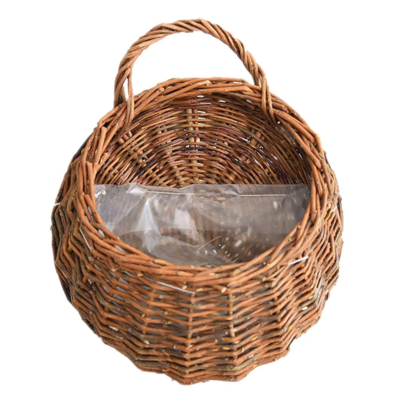Panier mural en osier pour plantes