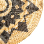 Panier mural rond en rotin motif étoile noire naturel – Ø90 cm