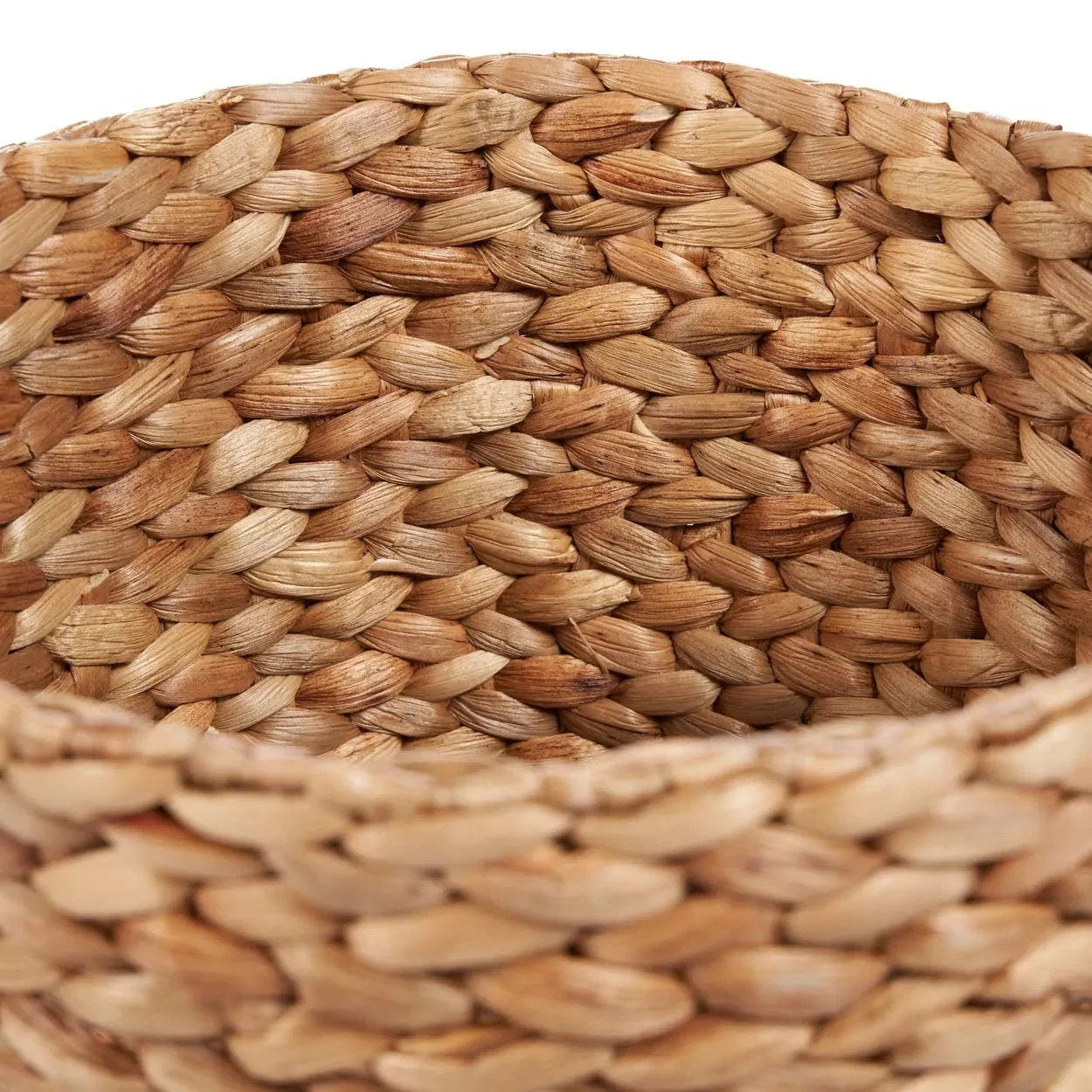 Panier de rangement en jonc de mer tressé naturel cylindrique