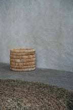 Panier de rangement rond en feuilles de bananier – Ø37 cm