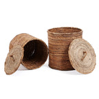 Paniers en feuilles de bananier naturel 50 cm – Lot de 2