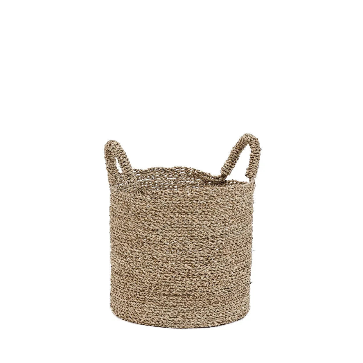 Paniers en herbe de mer tressée naturelle Ø30x34 cm
