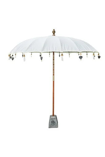 Parasol crème 250 cm avec pampilles