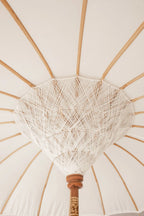 Parasol crème 250 cm avec pampilles