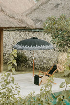 Parasol en tissu imperméable 250 cm noir