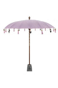 Parasol en tissu rose poudré 250 cm
