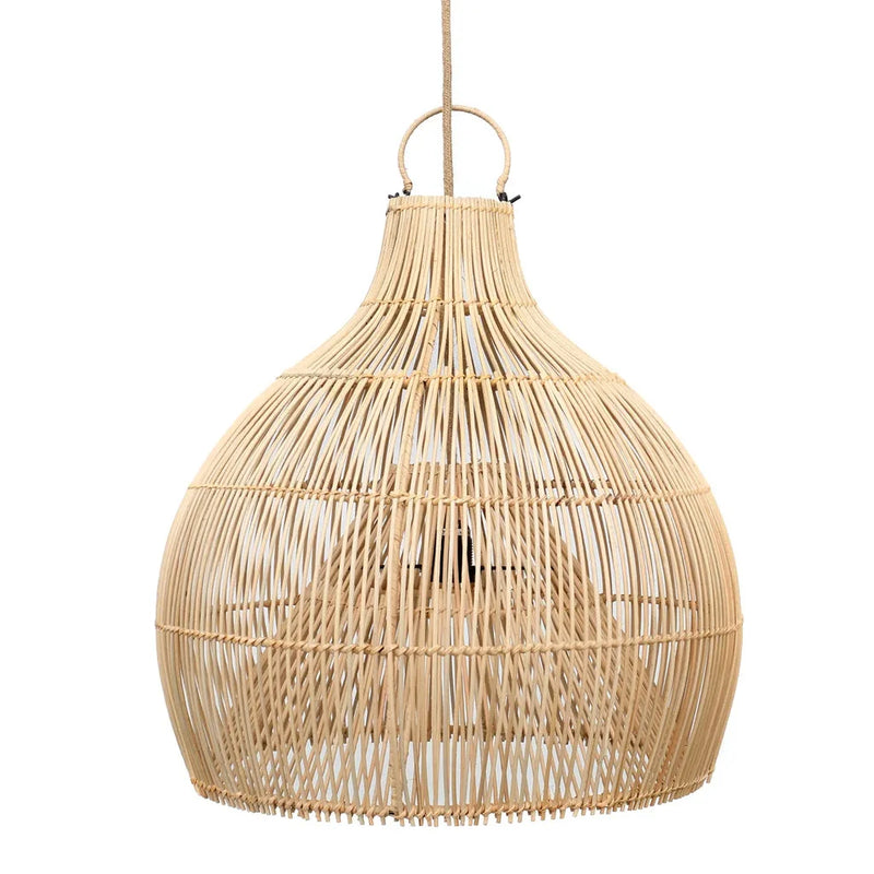 Suspension en rotin ajouré – Forme piège à homard – Ø55 cm