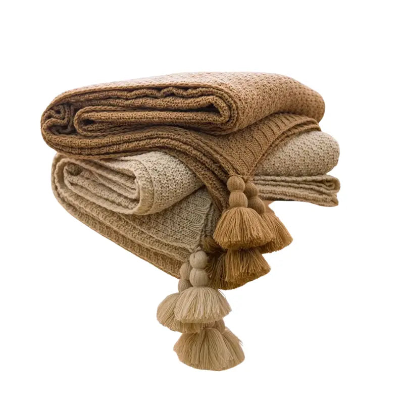 Plaid bohème beige