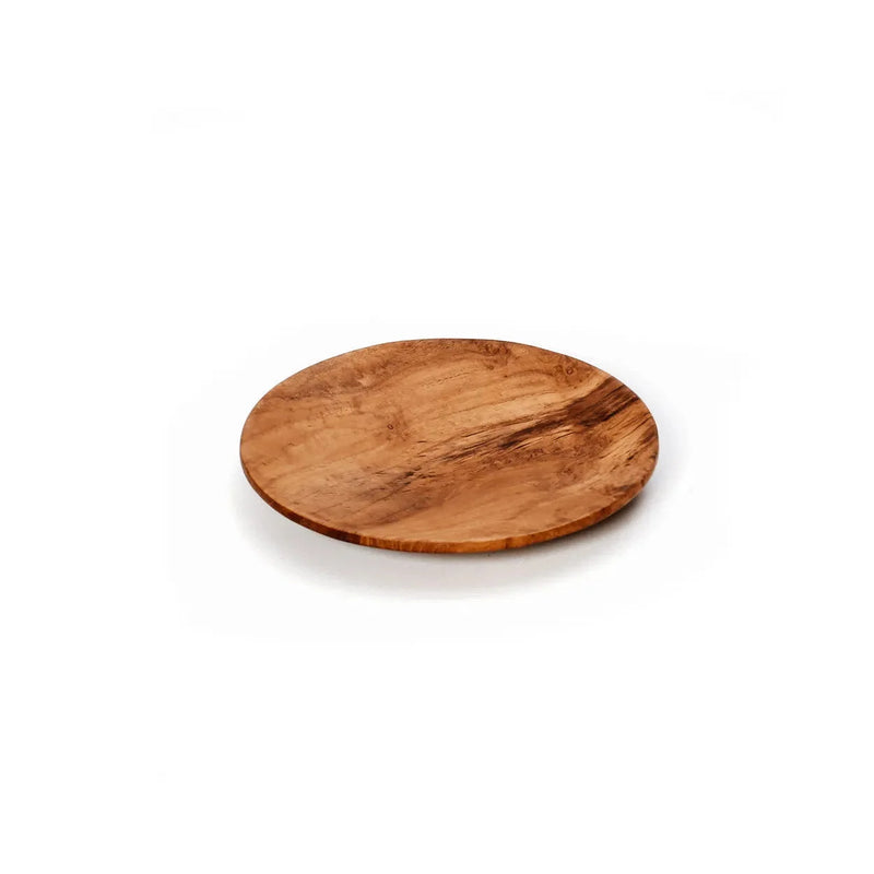 Plateau rond en teck naturel – Ø14 cm