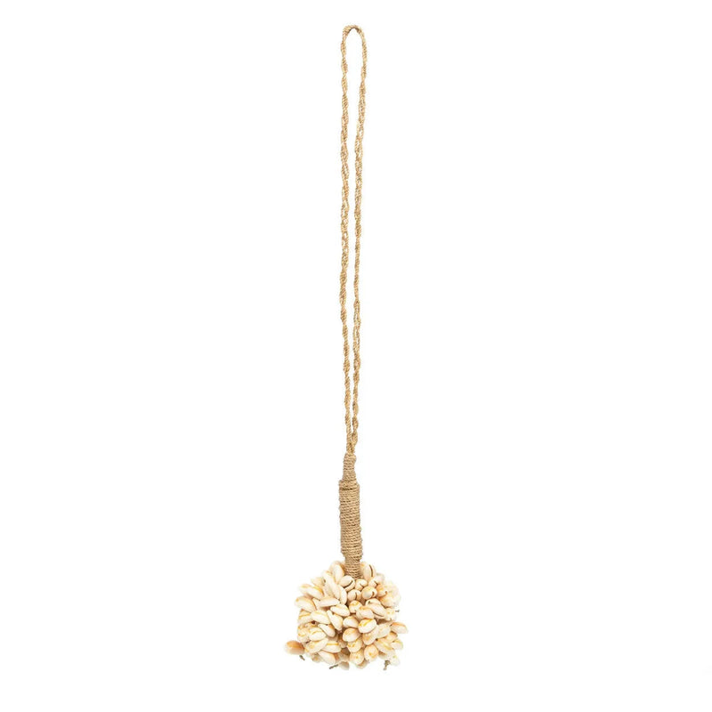Pompon décoratif en coquillages naturels fait main