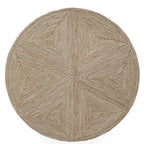 Pouf rond en jonc de mer naturel usage table basse salon – Ø100 cm