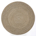 Pouf rond en jonc de mer naturel usage table basse salon – Ø100 cm