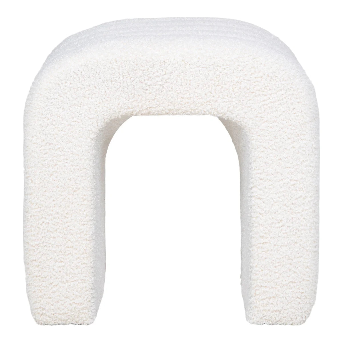 Siège de bain en mousse texturée blanche crème, forme ondulée 41x36,5 cm