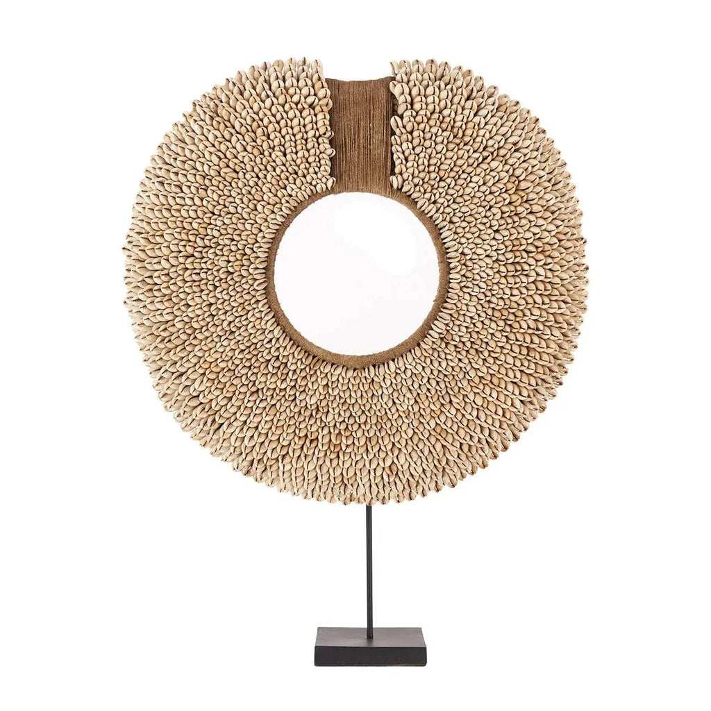 Sculpture murale en coquillage naturel sur socle 52 cm