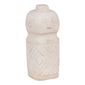 Statuette décorative en pierre crème effet gravé beige