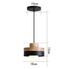  Suspension bois design rond noir