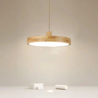 Suspension bois ronde installée