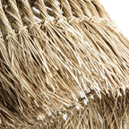 Cloche de suspension en mendong tressé naturel Ø50 cm texturé rustique