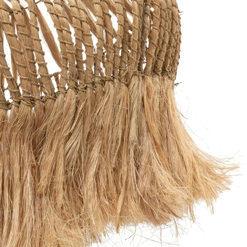 Suspension conique en abaca tressé – Naturel – H70 cm