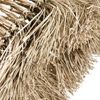Suspension conique en jacinthe d’eau tressée avec franges naturelles – H90 cm