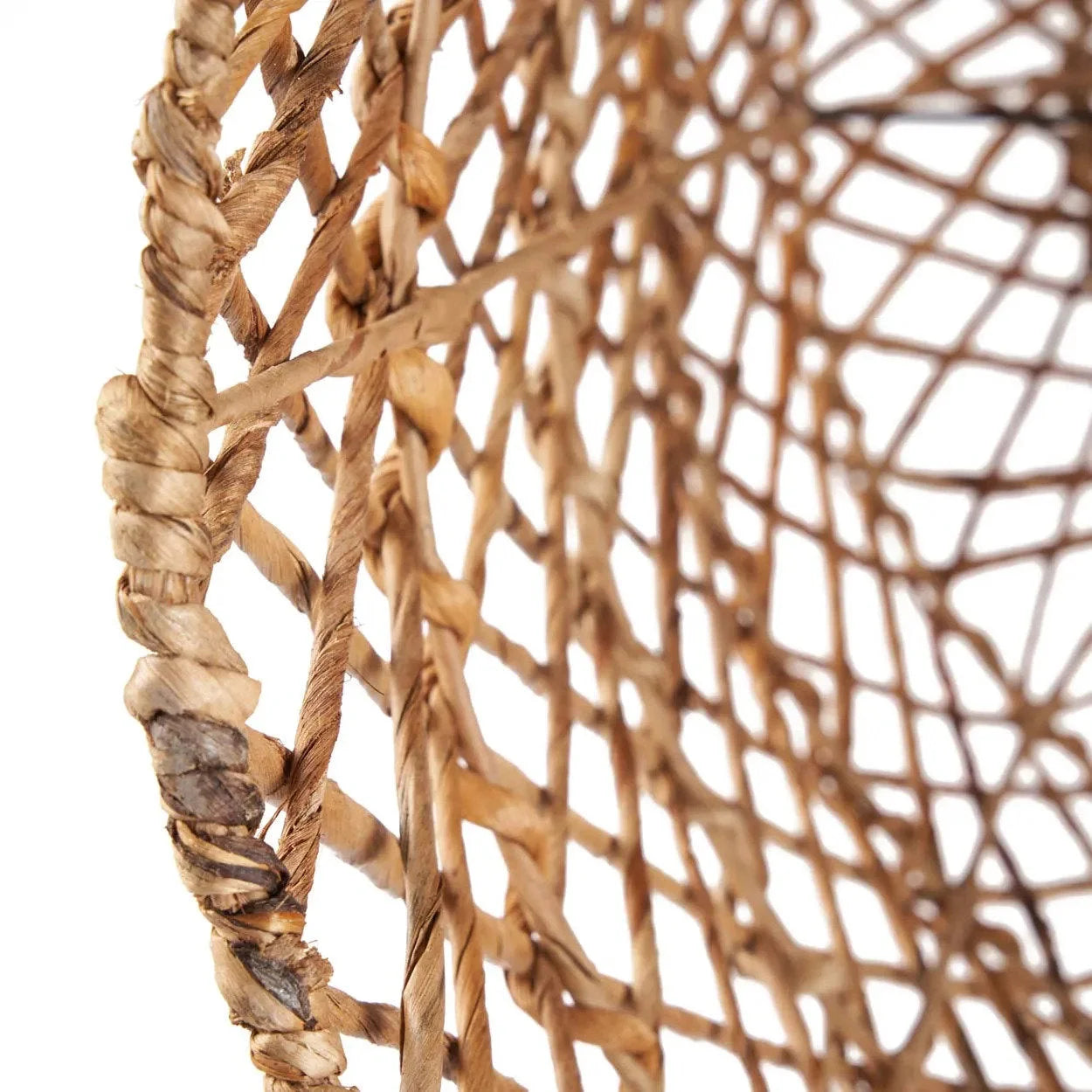 Suspension cylindrique en feuille de bananier tressée naturelle – Ø45 cm