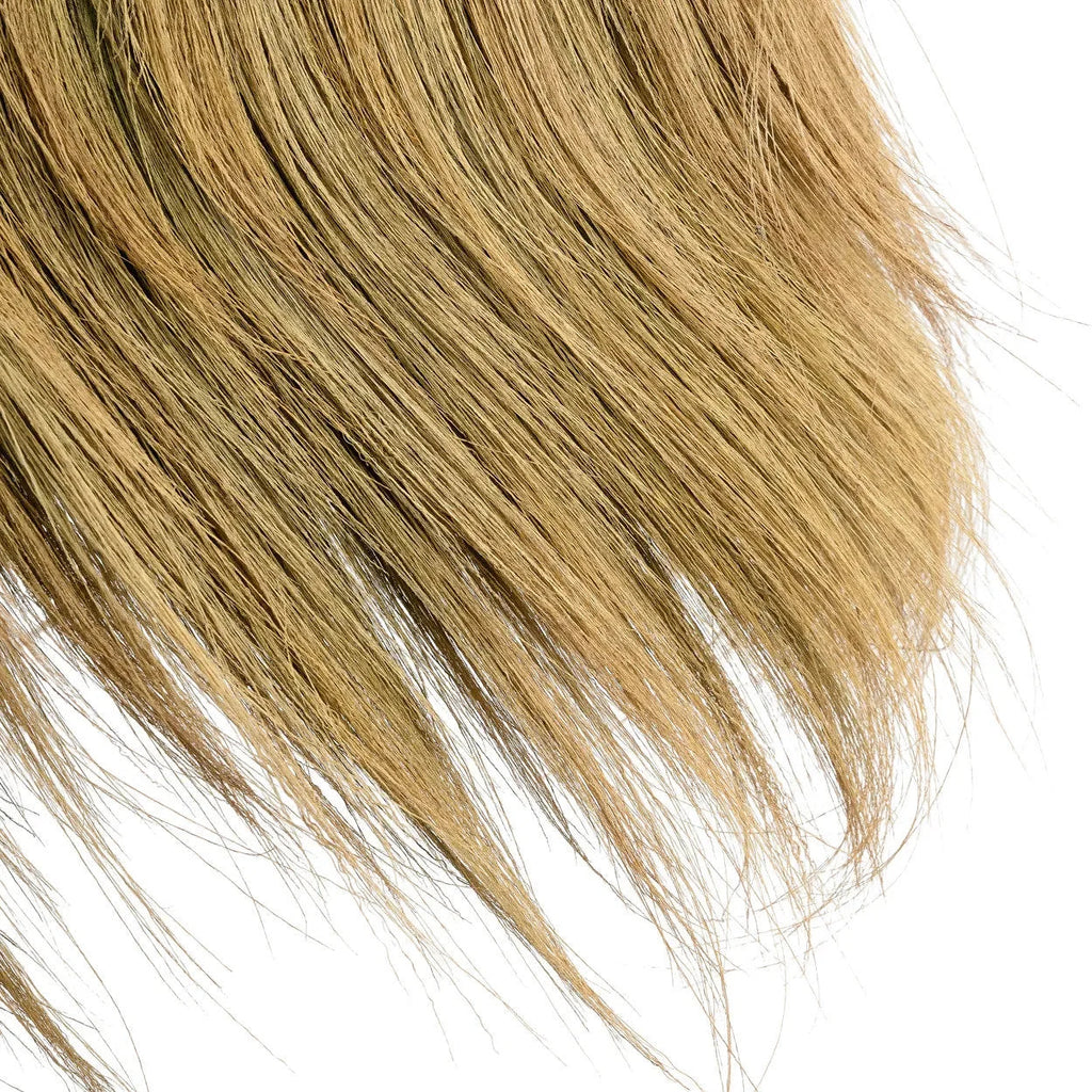 Suspension mendong tressée naturelle Ø50 cm à franges, cheveux blonds synthétiques soyeux