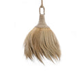 Balai en fibre naturelle tressée avec anse et boucle, Ø50 cm
